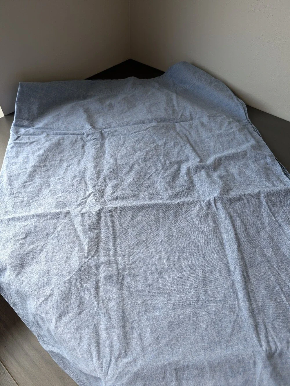 Ralph Lauren Twin Light Blue Cotton Flat Sheet